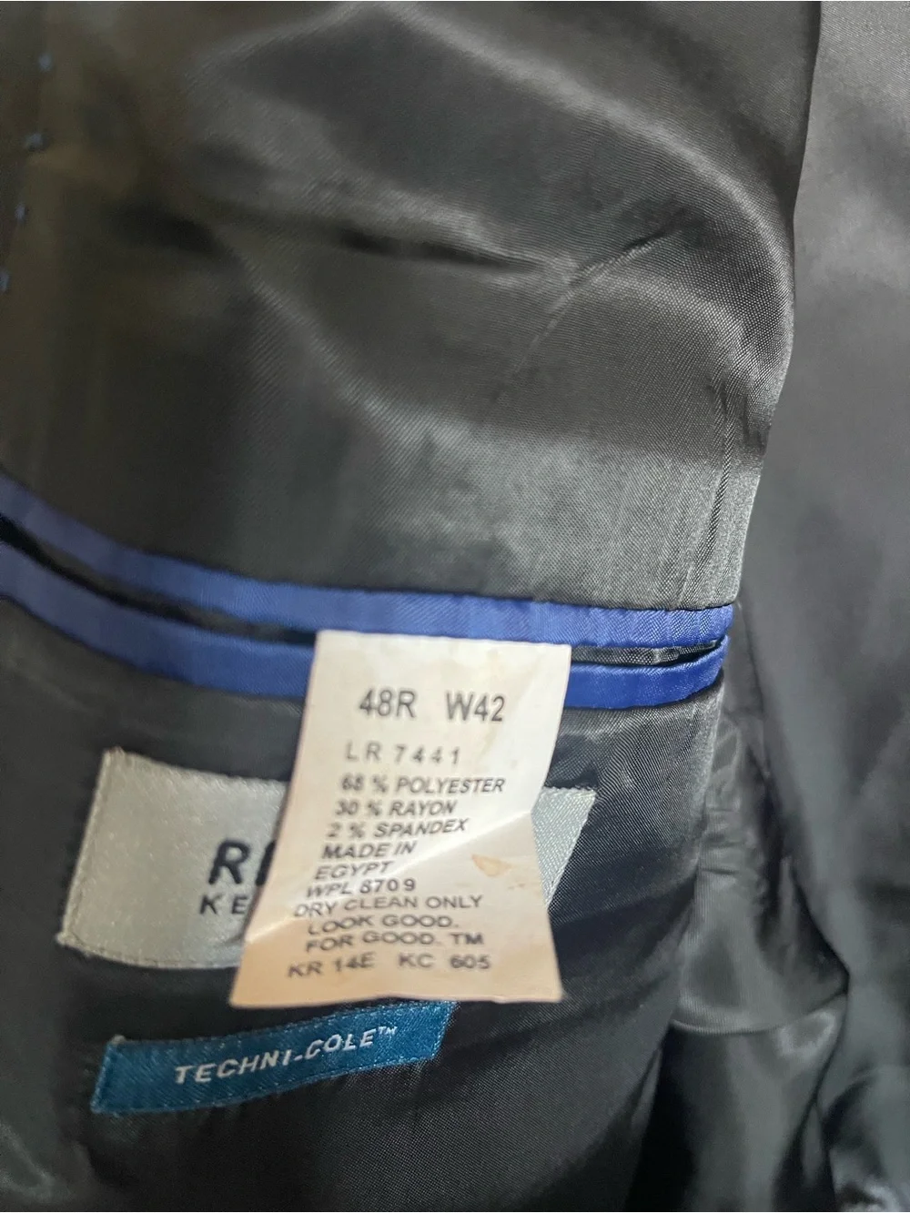 Kenneth Cole Reaction Black Two-Button Sport Coat